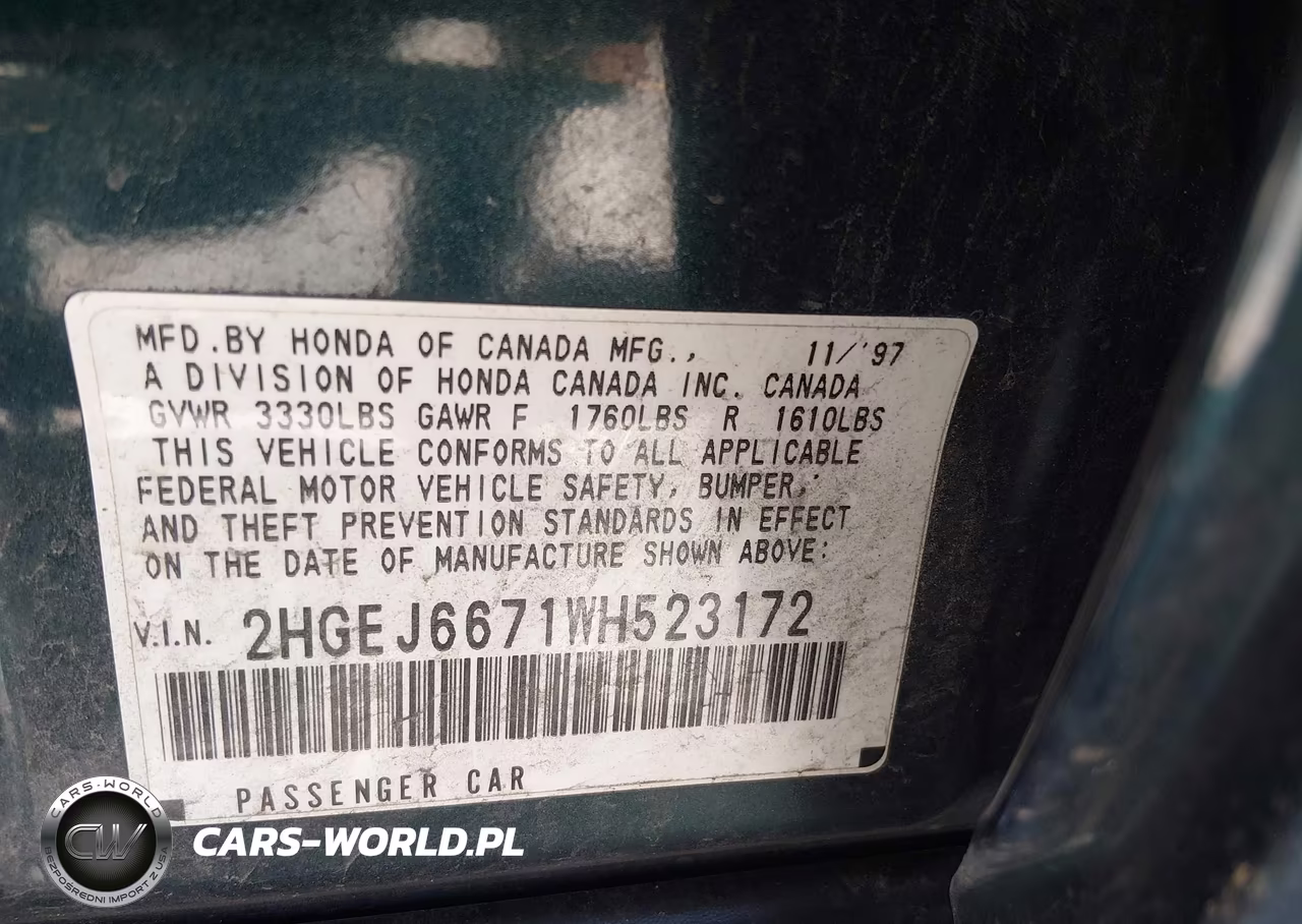 1998 Honda Civic Lx VIN:2HGEJ6671WH523172 - 9