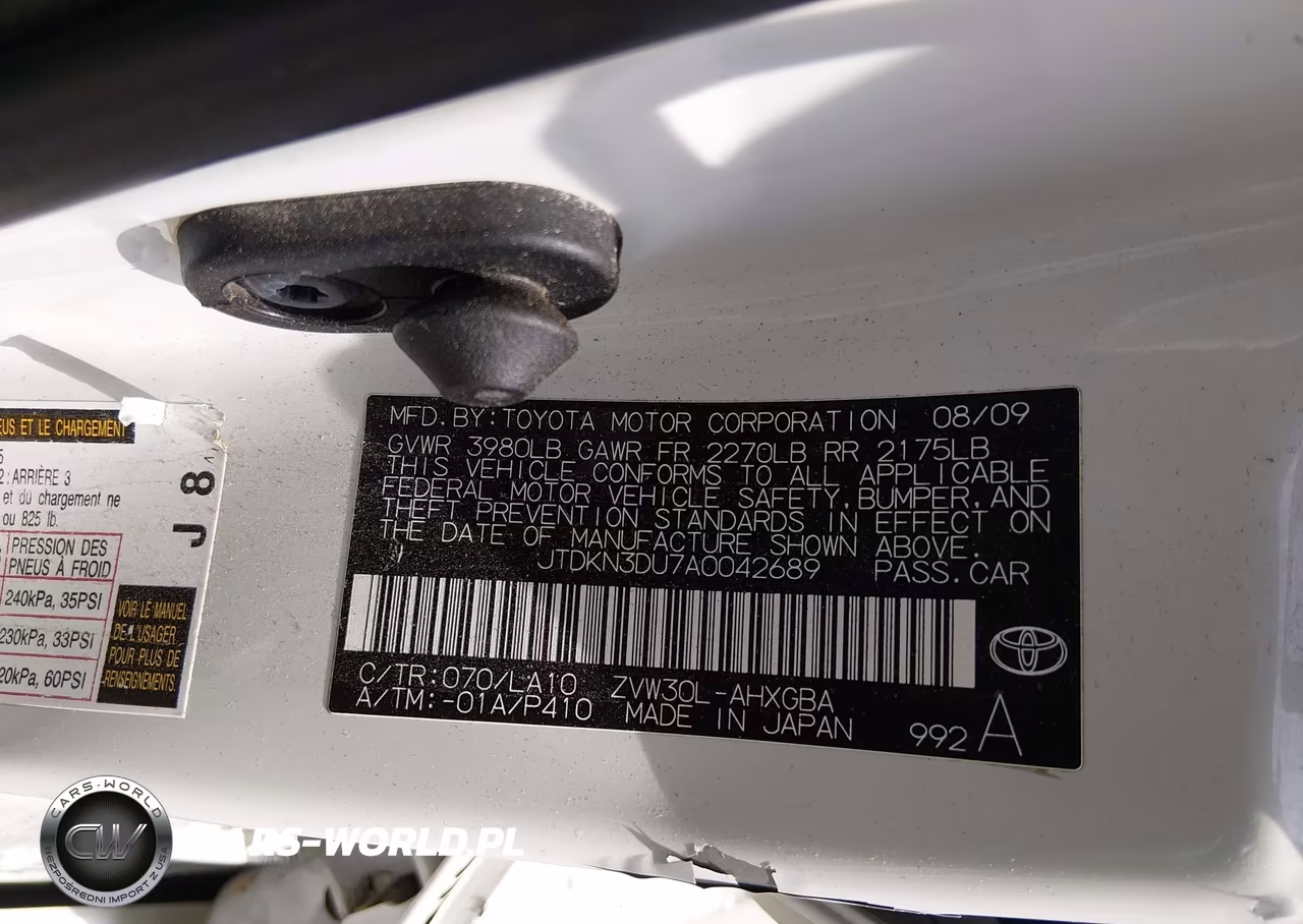 2010 Toyota Prius Iv VIN:JTDKN3DU7A0042689 - 9