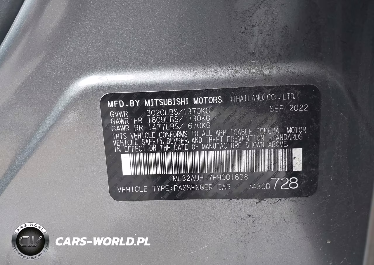 2023 Mitsubishi Mirage Es-Le VIN:ML32AUHJ7PH001638 - 9