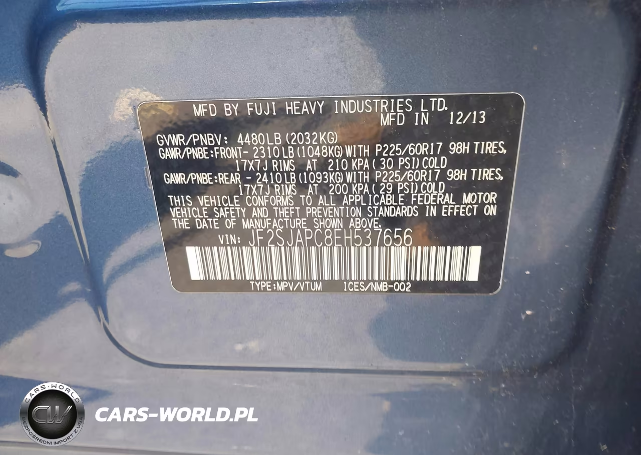 2014 Subaru Forester 2.5I Touring VIN:JF2SJAPC8EH537656 - 9