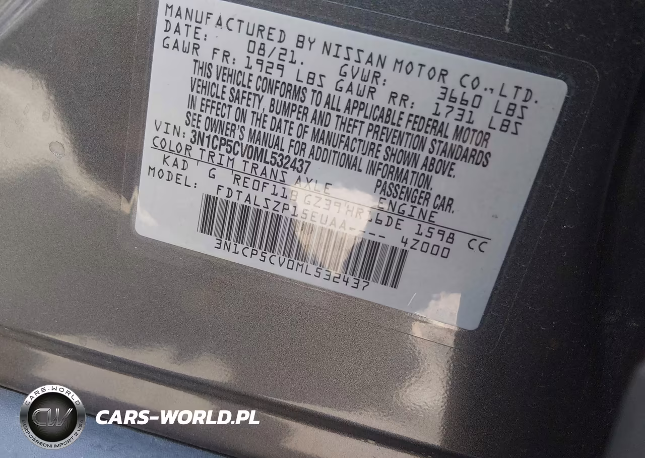2021 Nissan Kicks Sv Xtronic Cvt VIN:3N1CP5CV0ML532437 - 9
