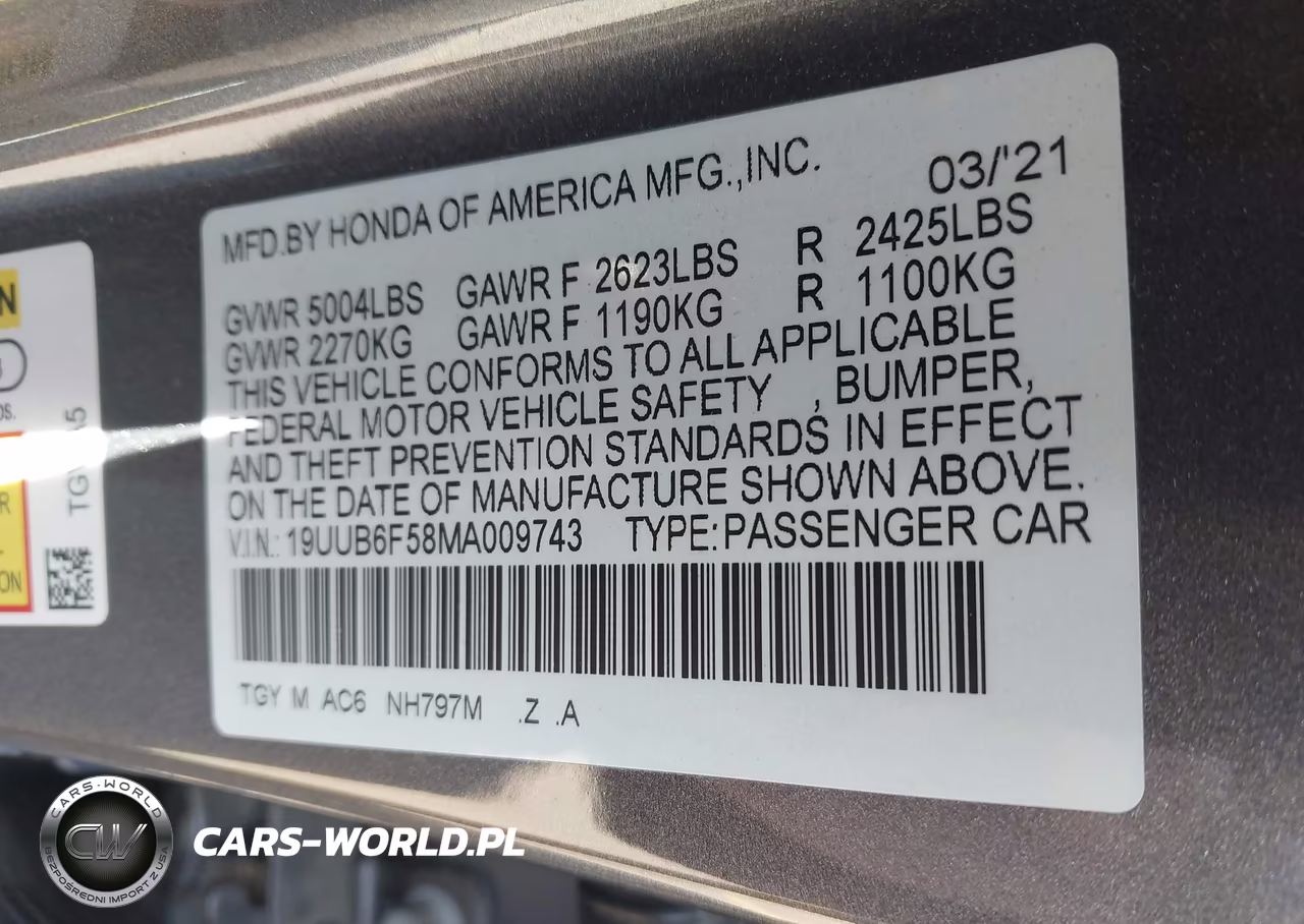 2021 Acura Tlx A-Spec Package VIN:19UUB6F58MA009743 - 9