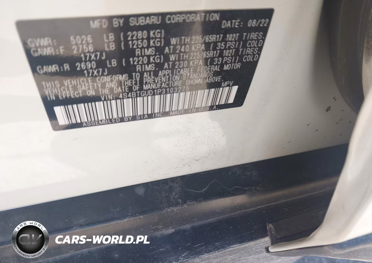 2023 Subaru Outback Wilderness VIN:4S4BTGUD1P3103275 - 9