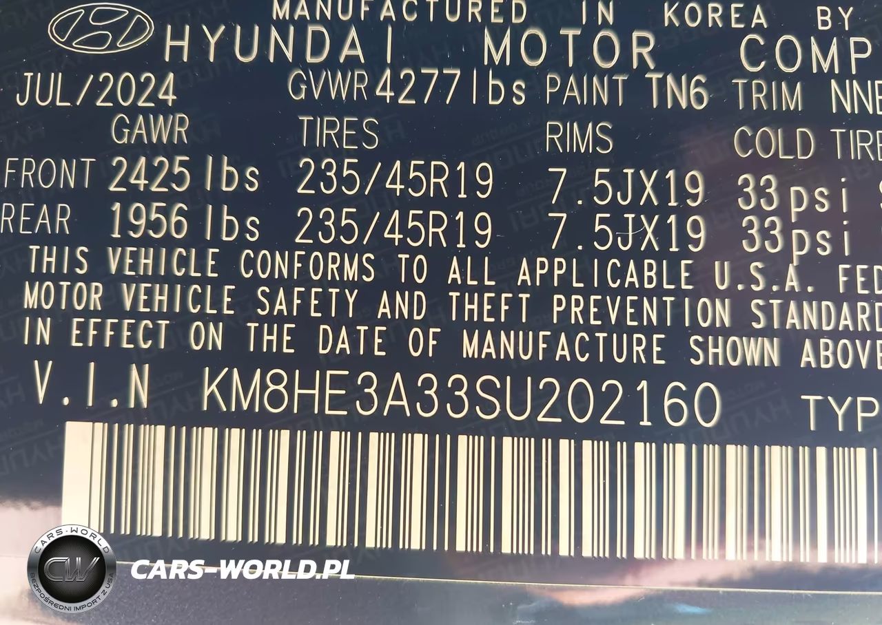 2025 Hyundai Kona Limited VIN:KM8HE3A33SU202160 - 9