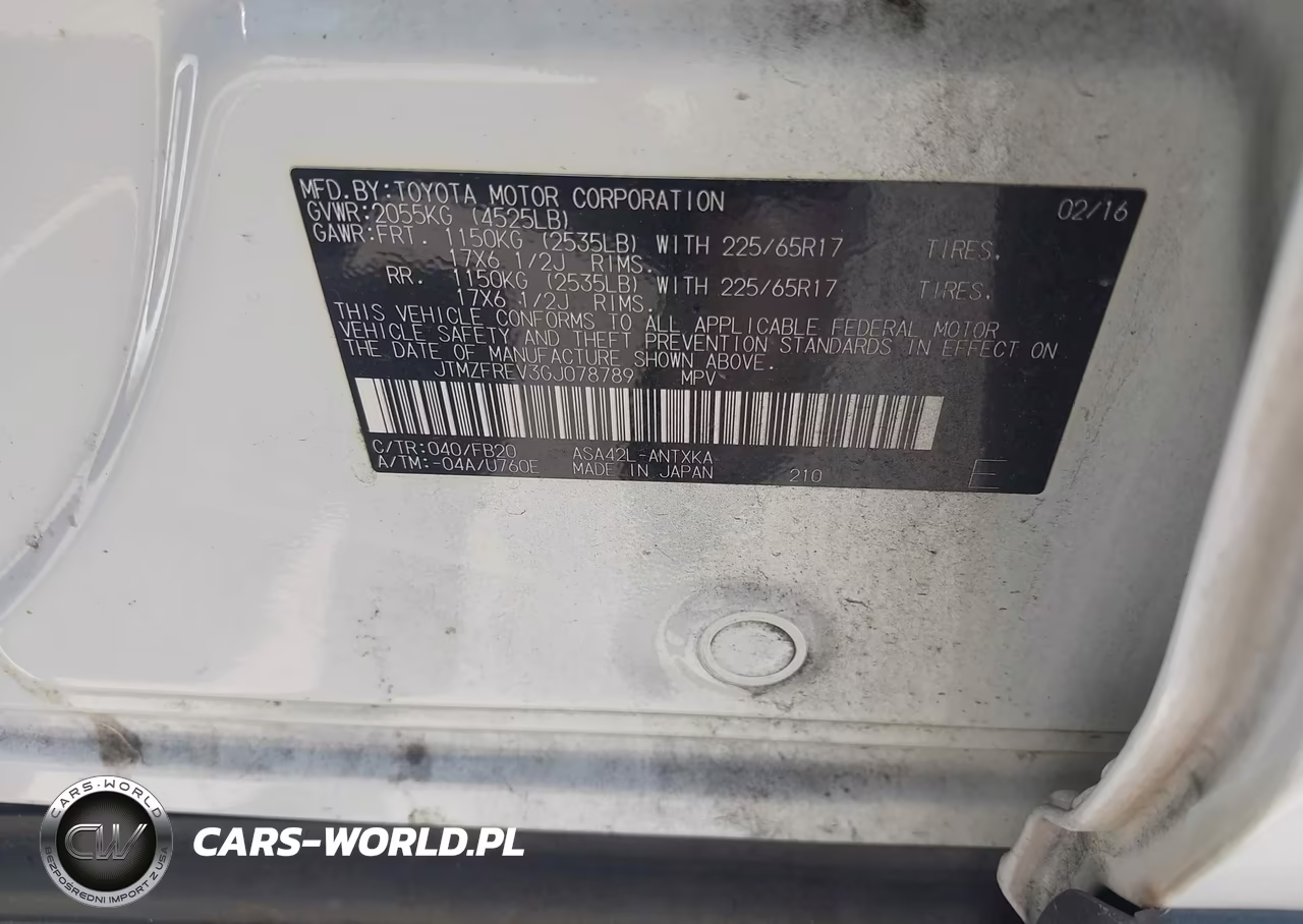 2016 Toyota Rav4 Le VIN:JTMZFREV3GJ078789 - 9