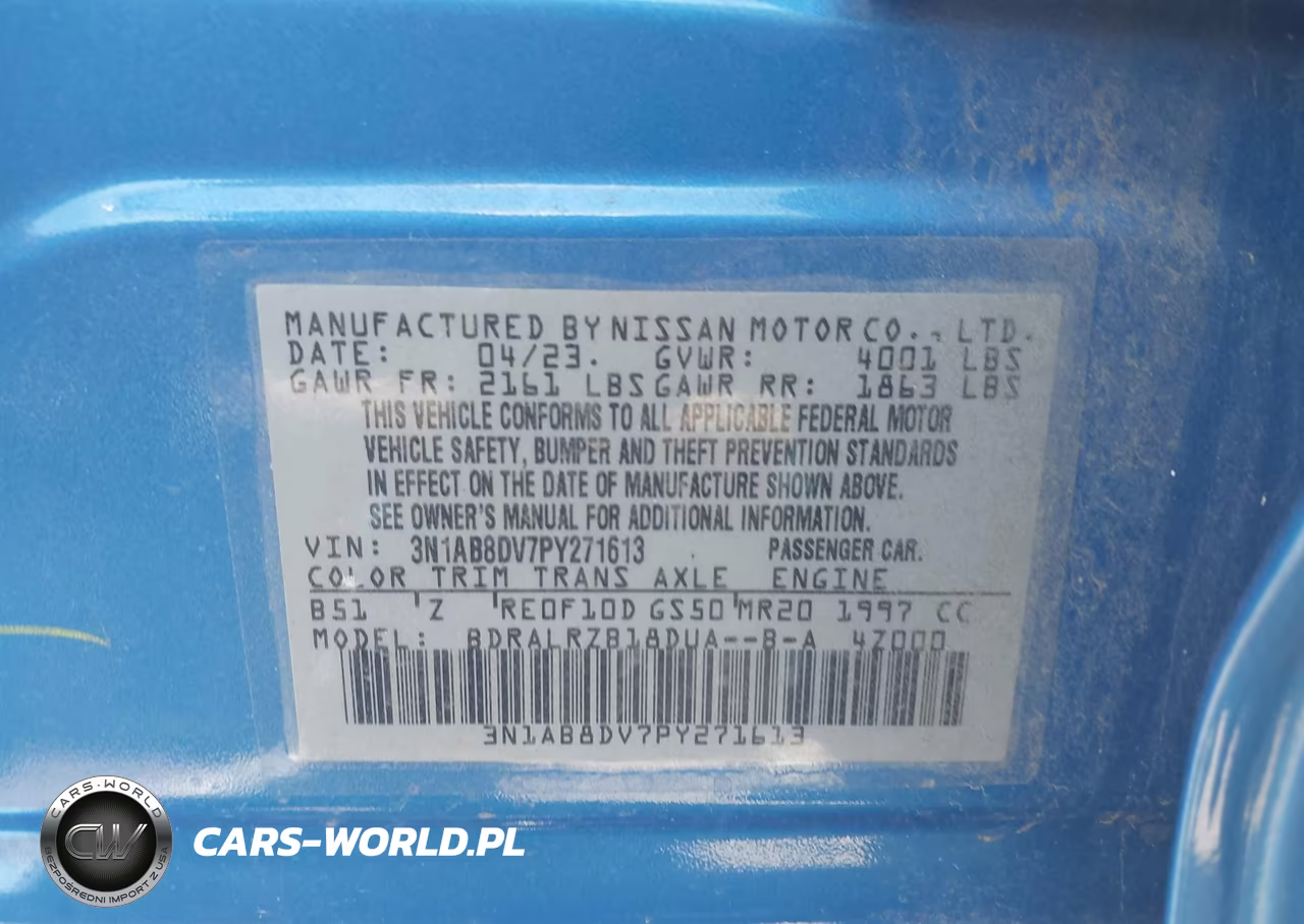 2023 Nissan Sentra Sr Xtronic Cvt VIN:3N1AB8DV7PY271613 - 9