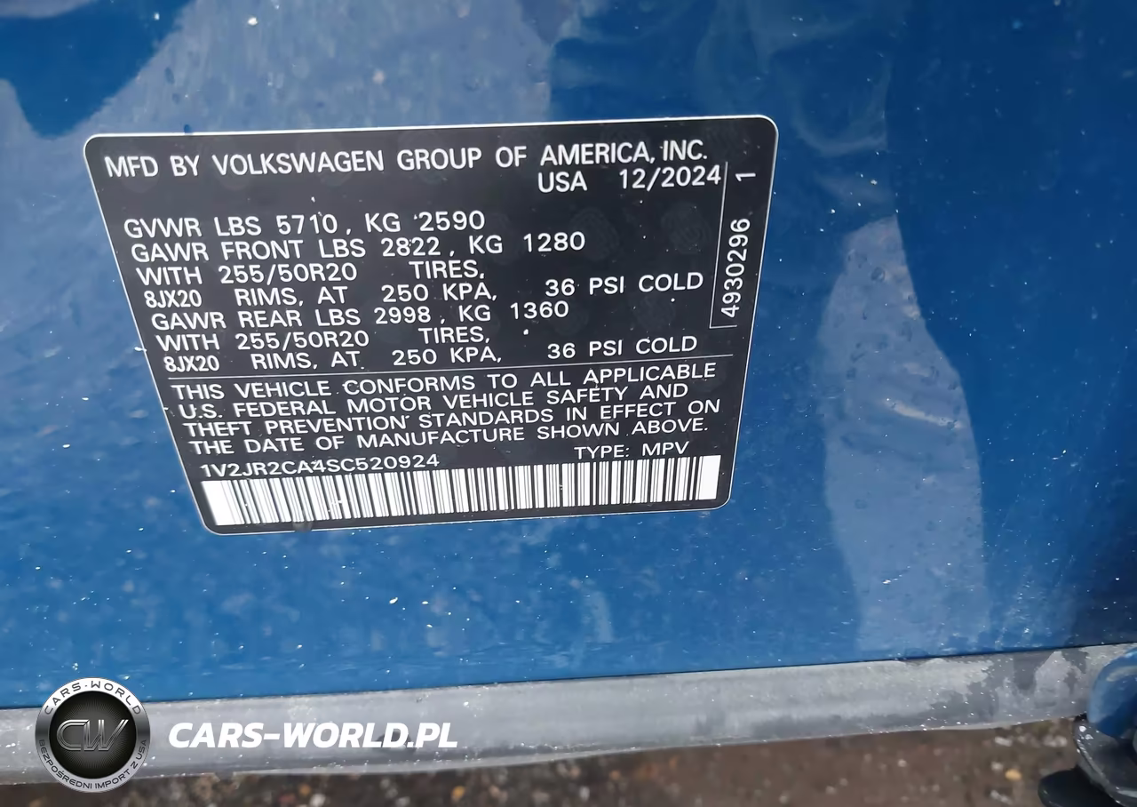 2025 Volkswagen Atlas 2.0T Se W-Technology VIN:1V2JR2CA4SC520924 - 9
