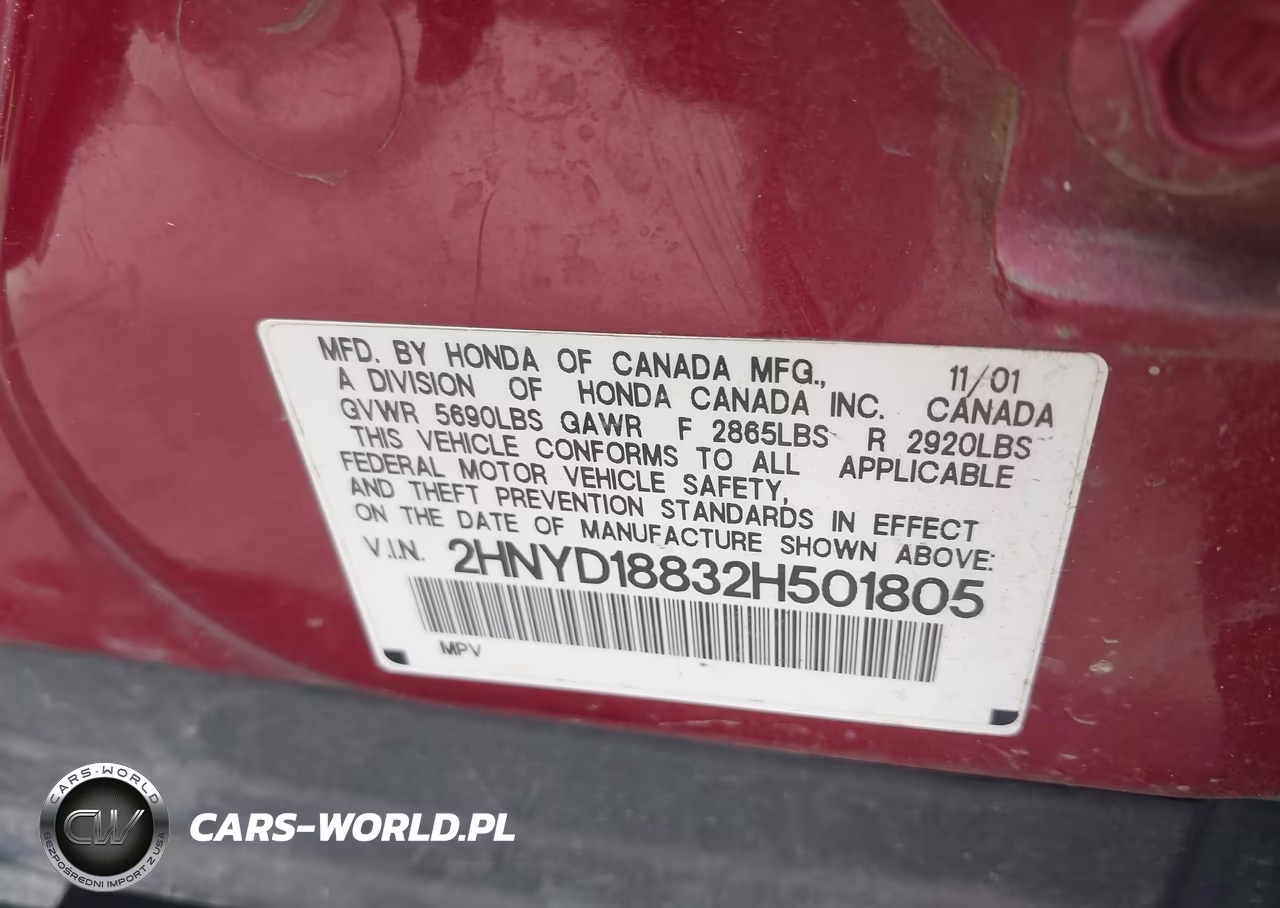 2002 Acura Mdx VIN:2HNYD18832H501805 - 9