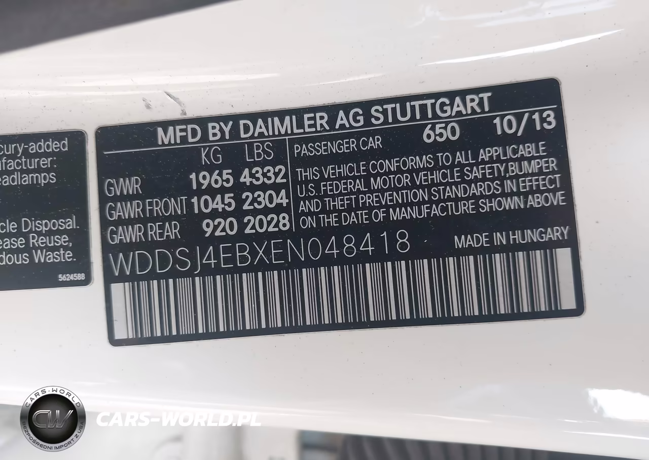 2014 Mercedes-Benz Cla 250 VIN:WDDSJ4EBXEN048418 - 9