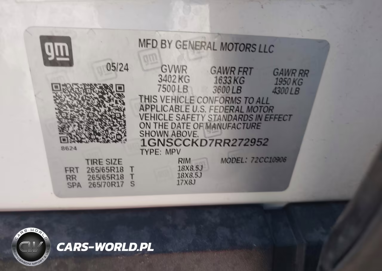 2024 Chevrolet Suburban 2Wd Lt VIN:1GNSCCKD7RR272952 - 9