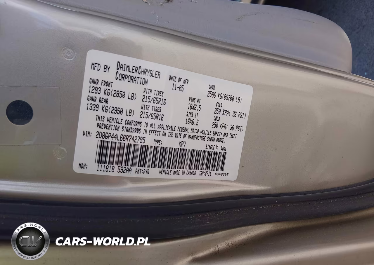 2006 Dodge Grand Caravan Sxt VIN:2D8GP44L66R742795 - 9