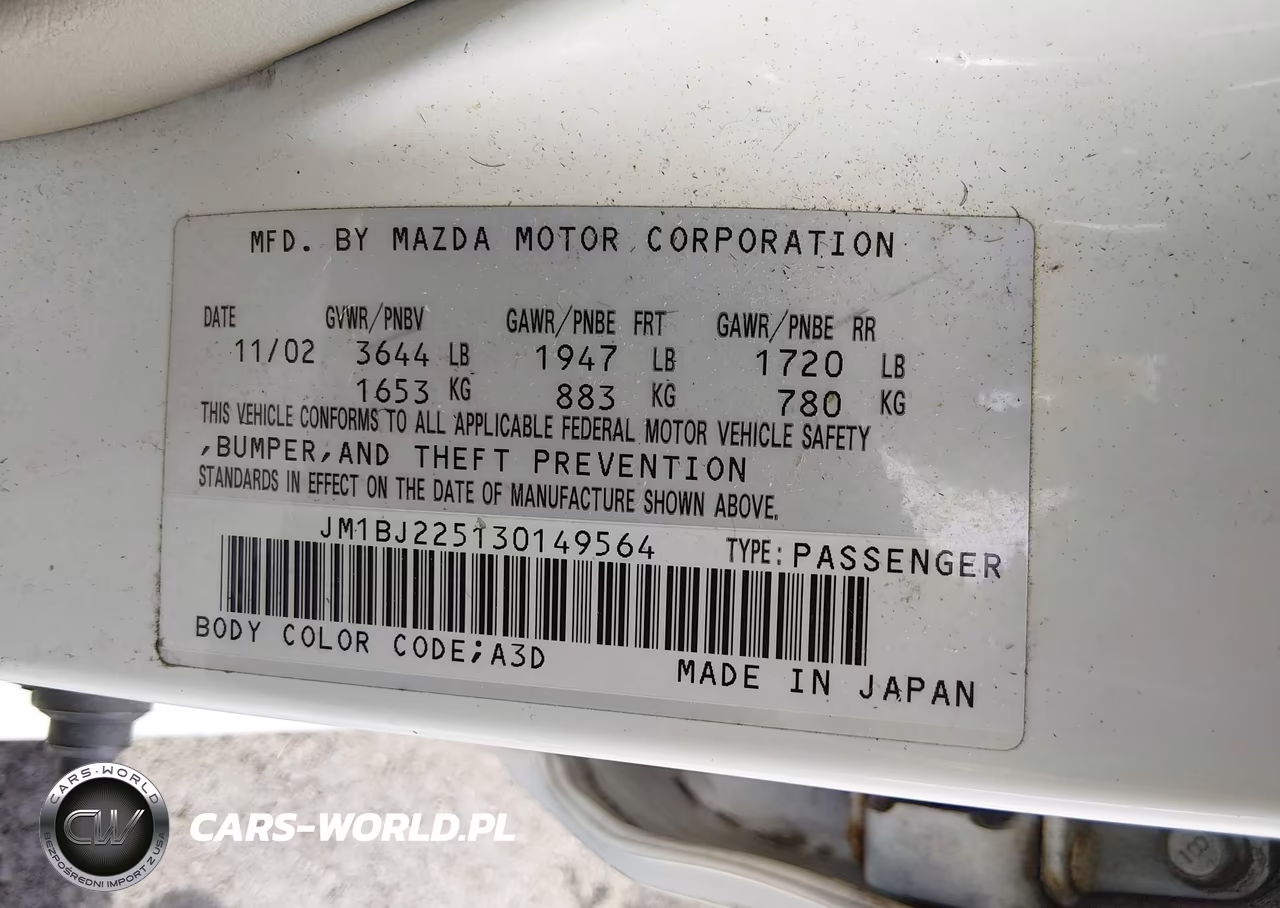 2003 Mazda Protege Dx-Es-Lx VIN:JM1BJ225130149564 - 9