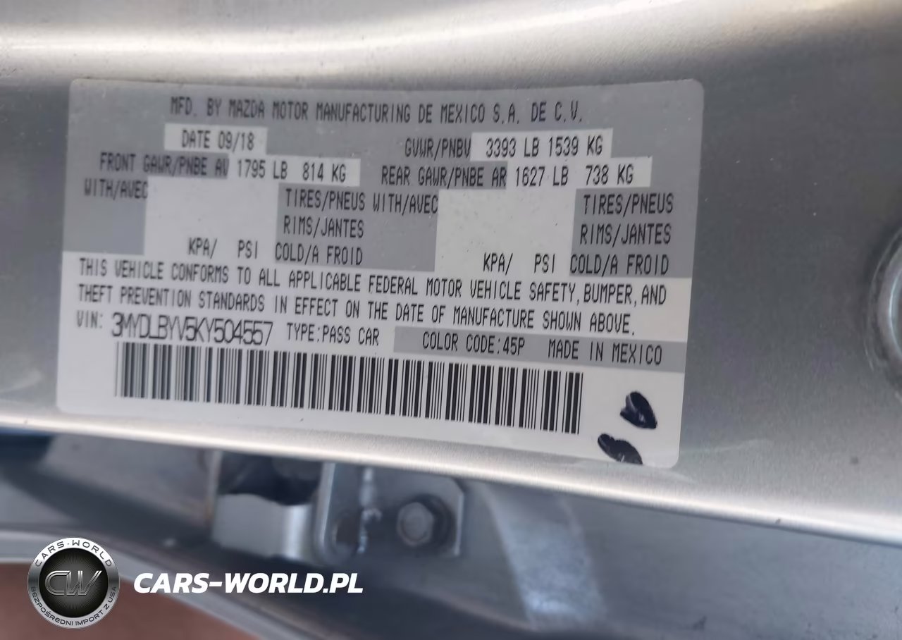 2019 Toyota Yaris Le VIN:3MYDLBYV5KY504557 - 9
