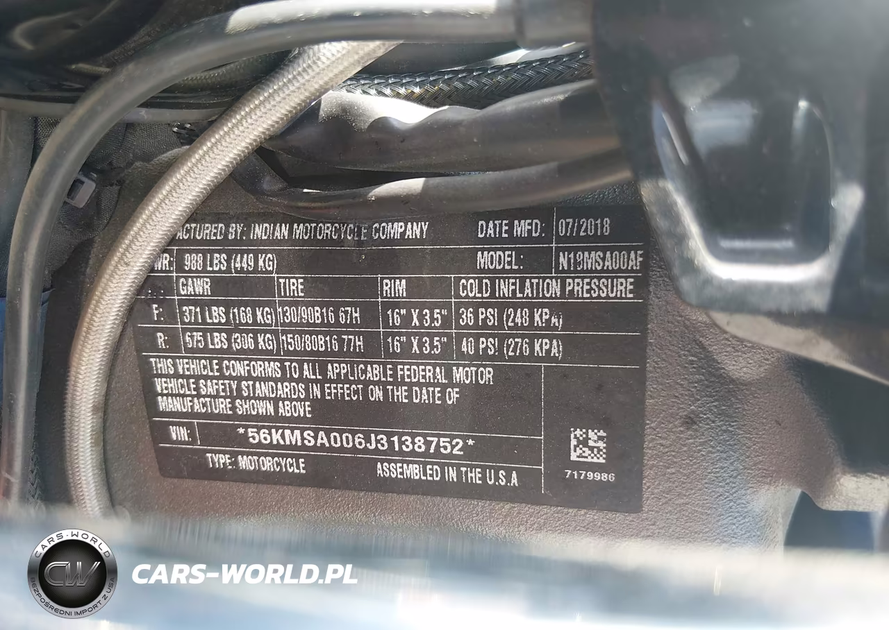 2018 Indian Motorcycle Co. Scout Abs VIN:56KMSA006J3138752 - 10