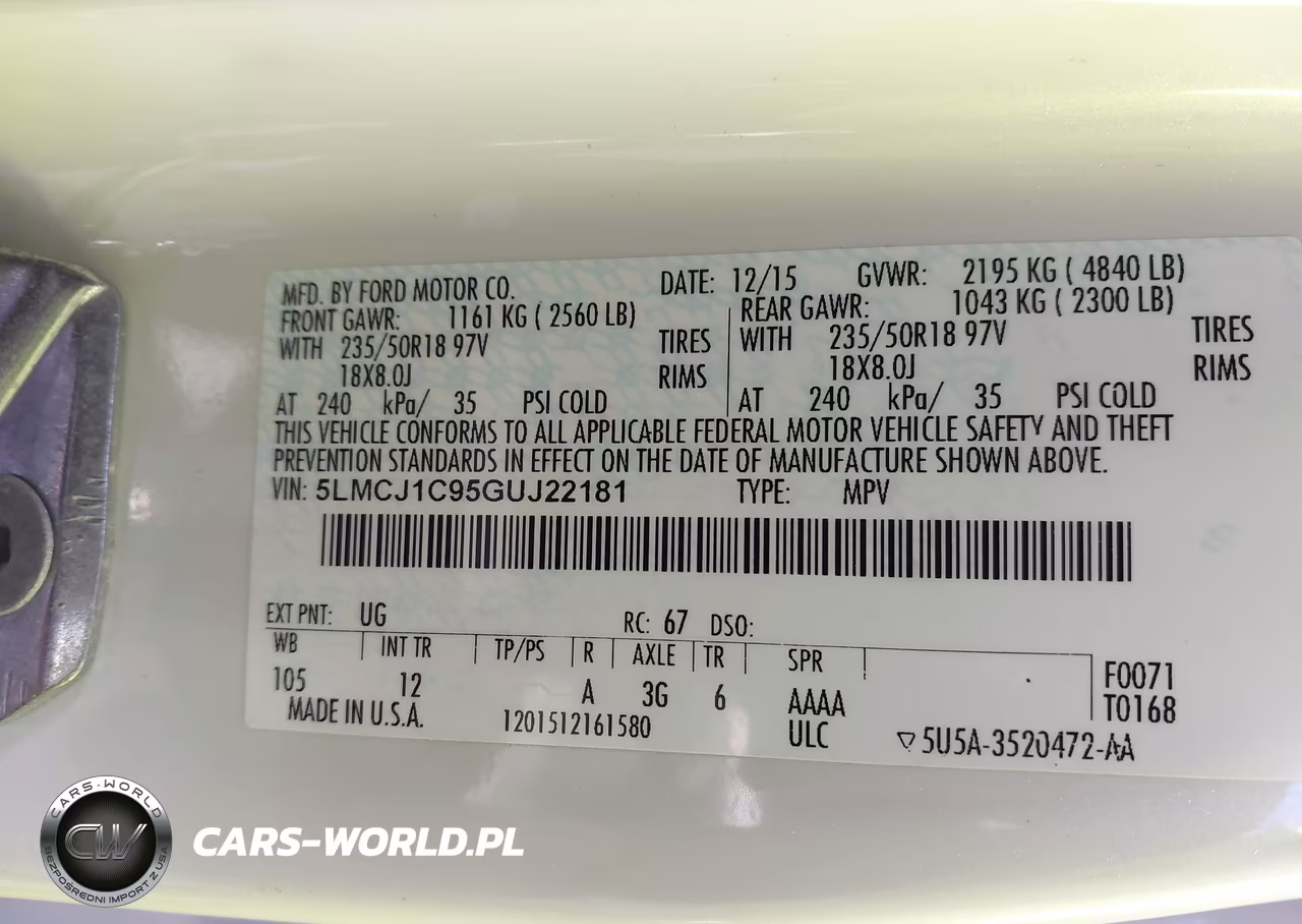 2016 Lincoln Mkc Premier VIN:5LMCJ1C95GUJ22181 - 9