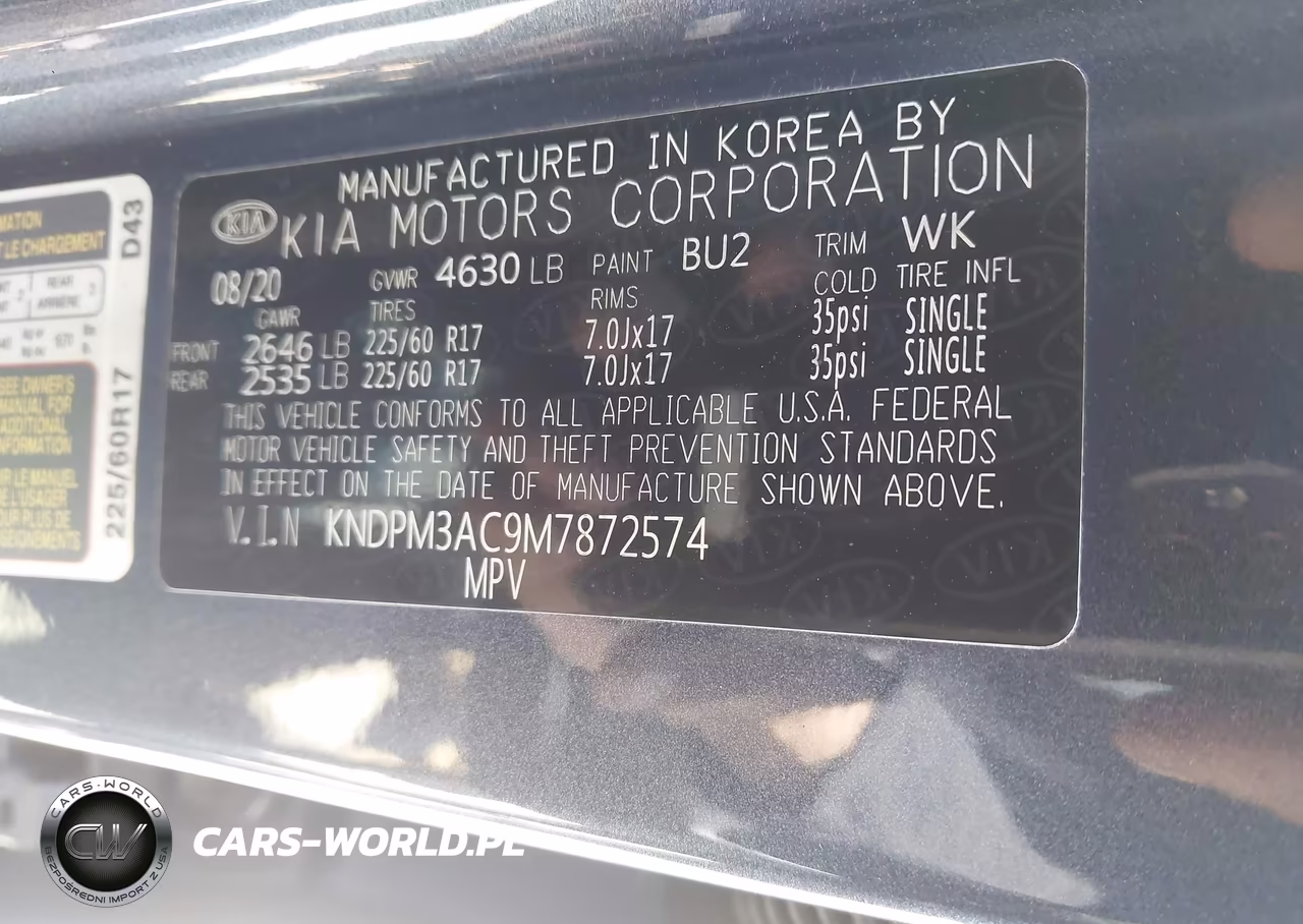 2021 Kia Sportage Lx VIN:KNDPM3AC9M7872574 - 9