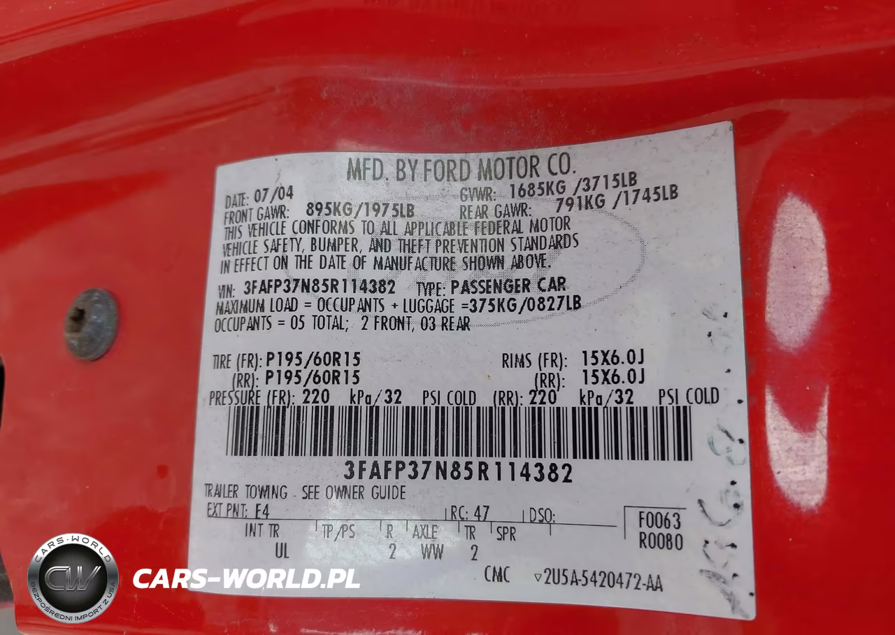 2005 Ford Focus Zx5 VIN:3FAFP37N85R114382 - 9