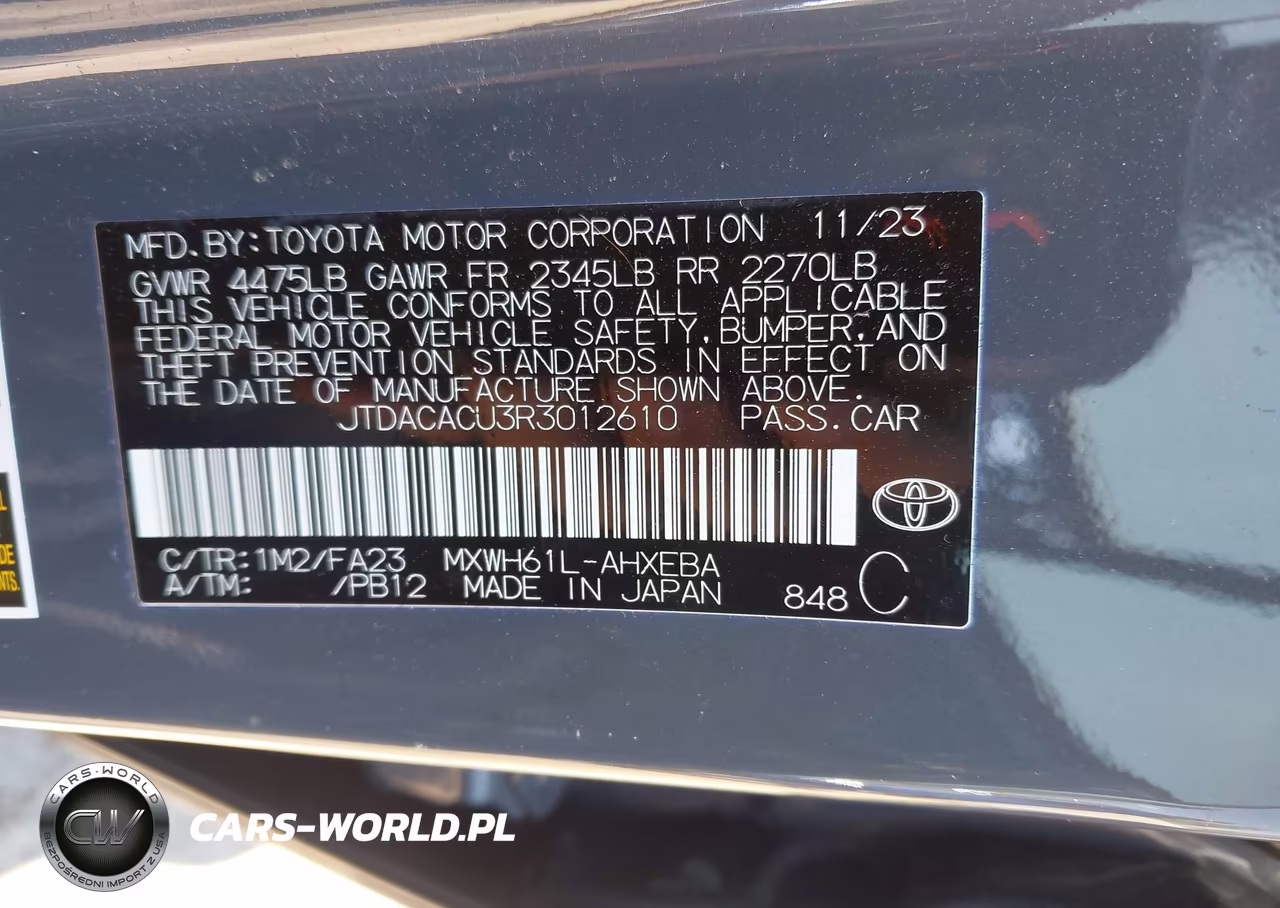 2024 Toyota Prius Prime Se VIN:JTDACACU3R3012610 - 9
