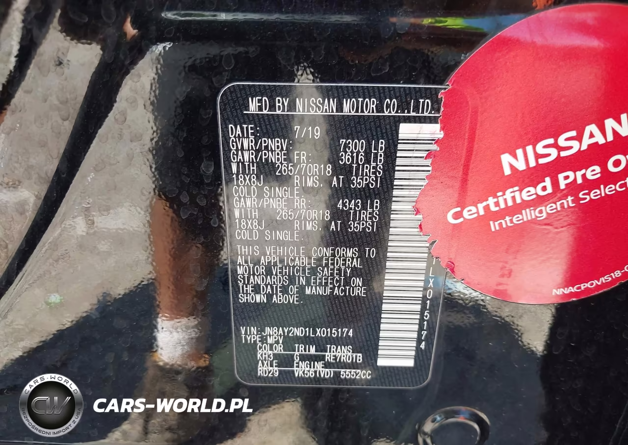 2020 Nissan Armada Sv 2Wd VIN:JN8AY2ND1LX015174 - 9