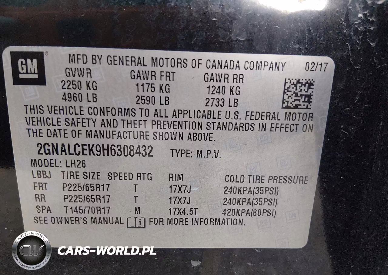 2017 Chevrolet Equinox Lt VIN:2GNALCEK9H6308432 - 9