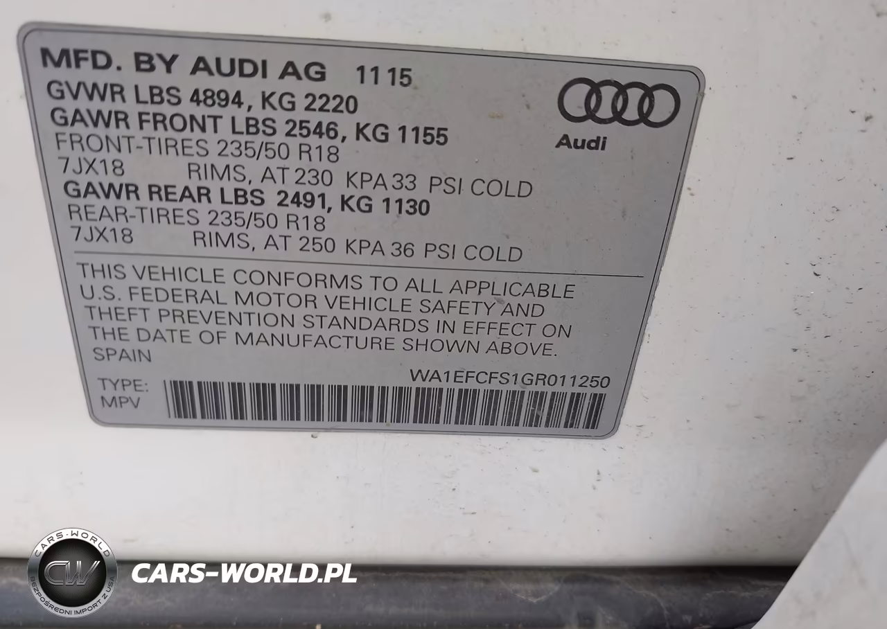 2016 Audi Q3 2.0T Premium Plus VIN:WA1EFCFS1GR011250 - 9