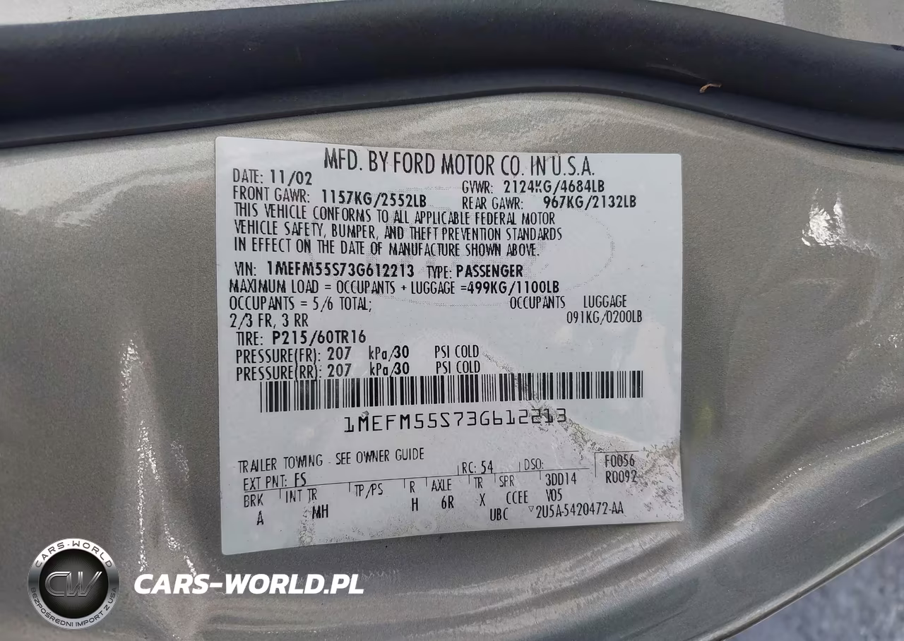 2003 Mercury Sable Ls Premium VIN:1MEFM55S73G612213 - 9