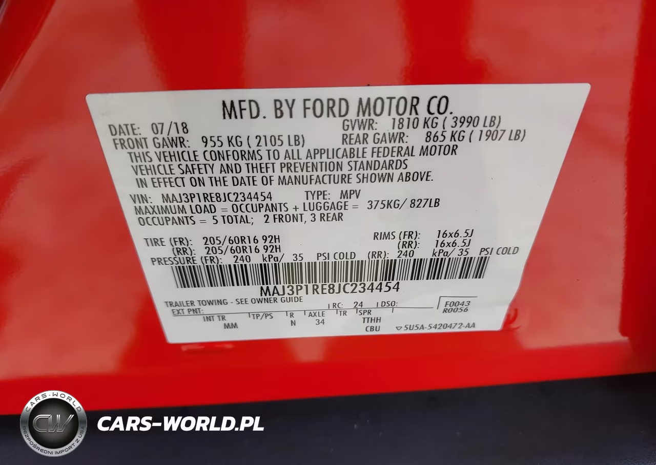 2018 Ford Ecosport S VIN:MAJ3P1RE8JC234454 - 9