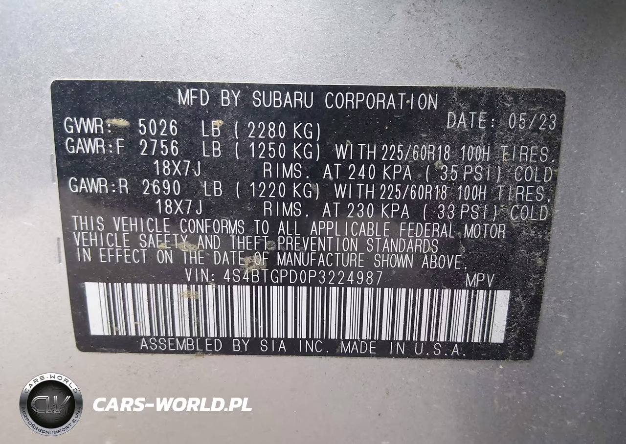 2023 Subaru Outback Touring Xt VIN:4S4BTGPD0P3224987 - 9