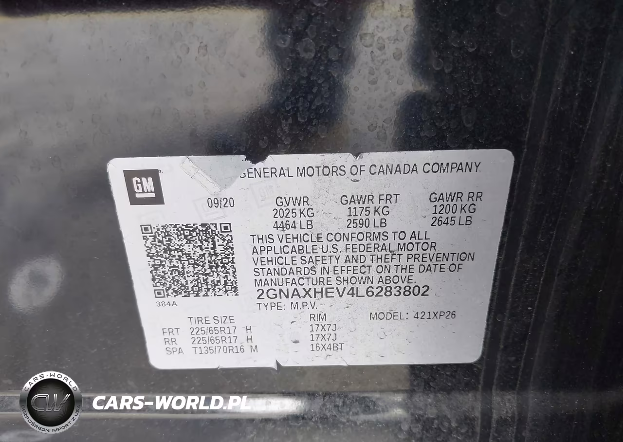 2020 Chevrolet Equinox Fwd Ls VIN:2GNAXHEV4L6283802 - 9