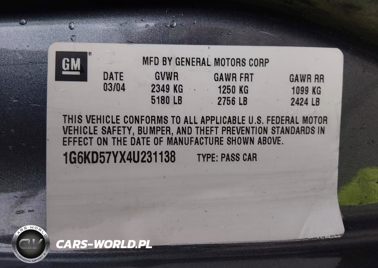 2004 Cadillac Deville Standard VIN:1G6KD57YX4U231138 - 9