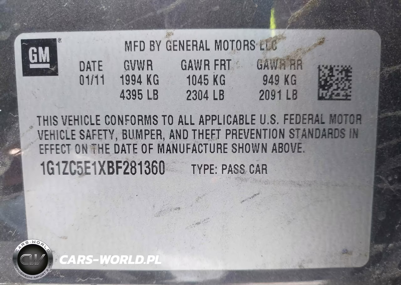 2011 Chevrolet Malibu 1Lt VIN:1G1ZC5E1XBF281360 - 9