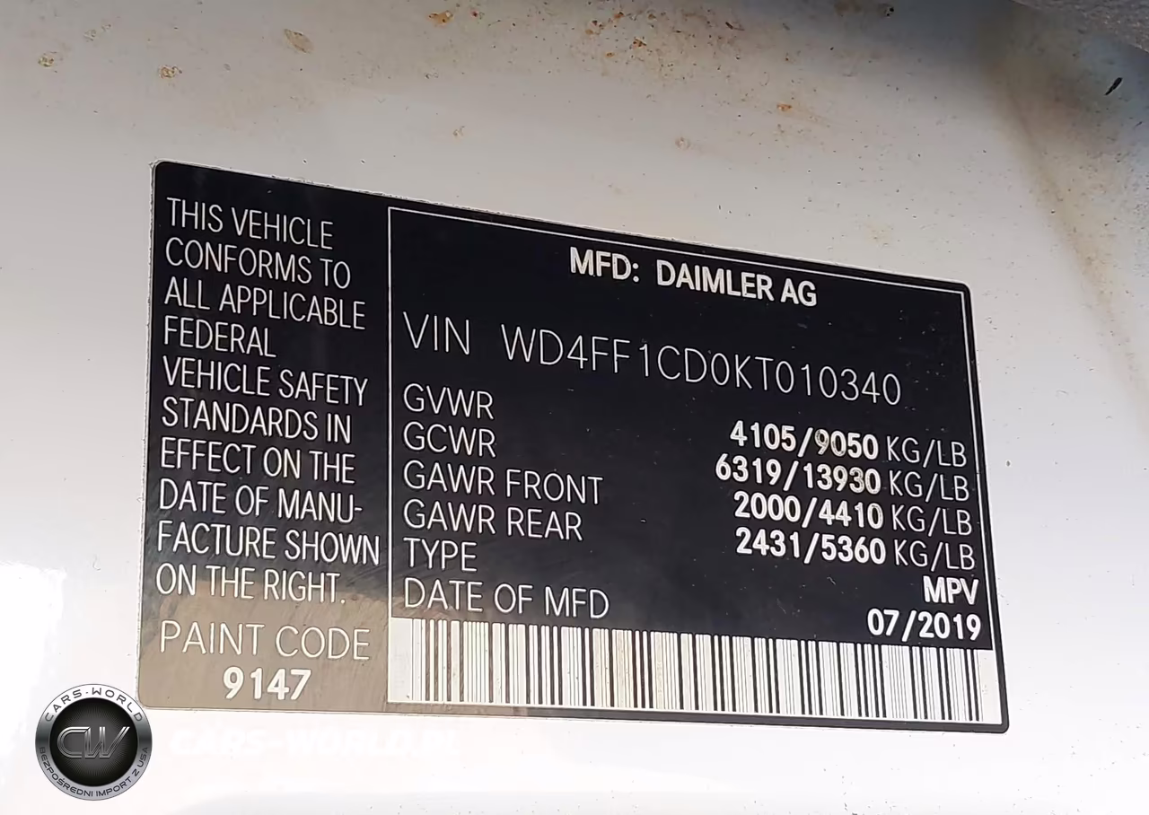 2019 Mercedes-Benz Sprinter 2500 High Roof V6 VIN:WD4FF1CD0KT010340 - 9