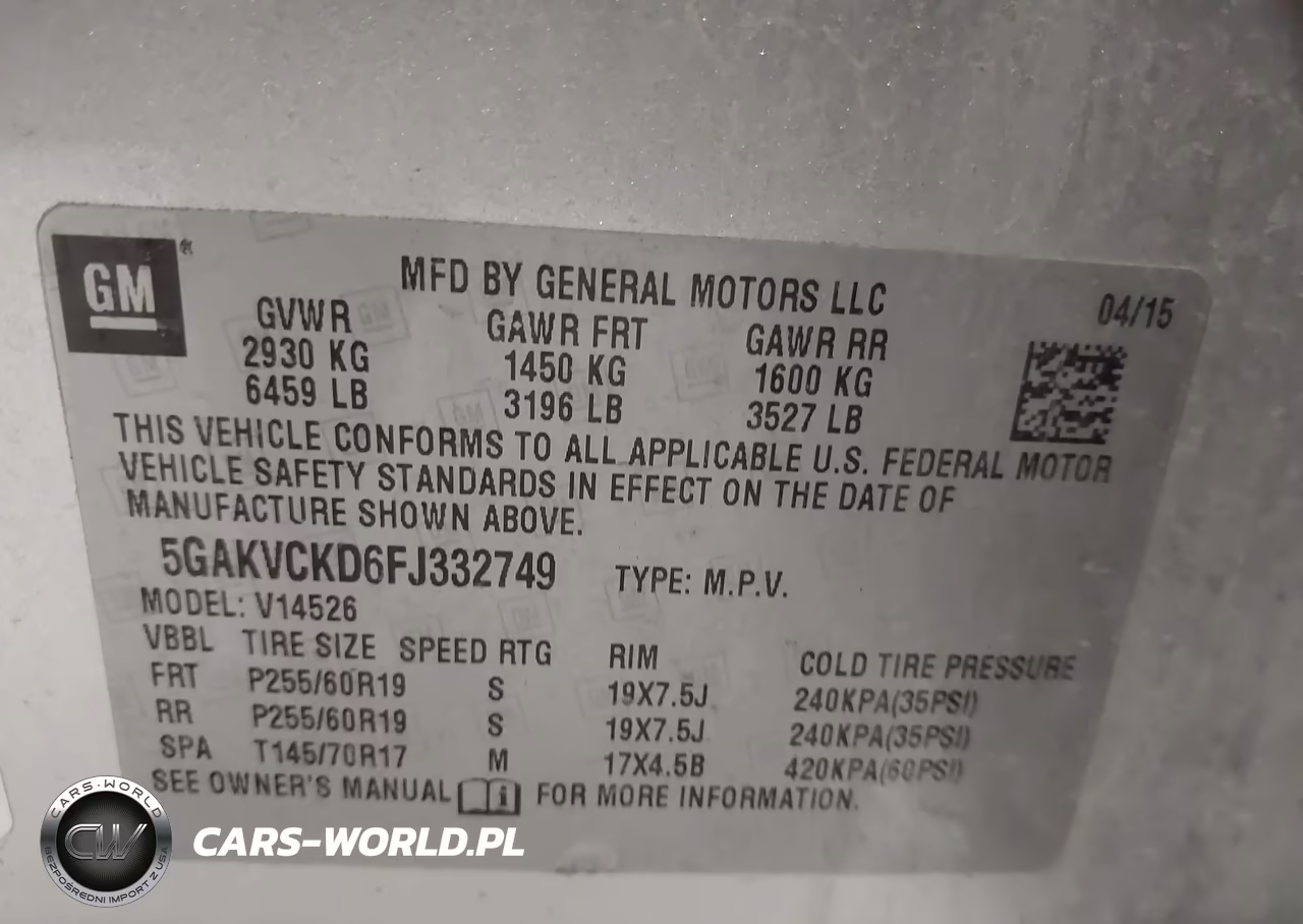 2015 Buick Enclave Premium VIN:5GAKVCKD6FJ332749 - 9