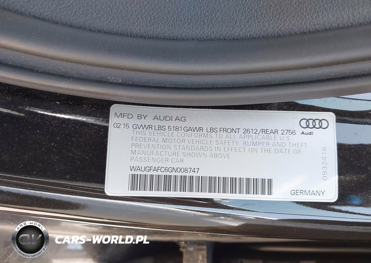 2016 Audi A6 2.0T Premium Plus VIN:WAUGFAFC6GN008747 - 9