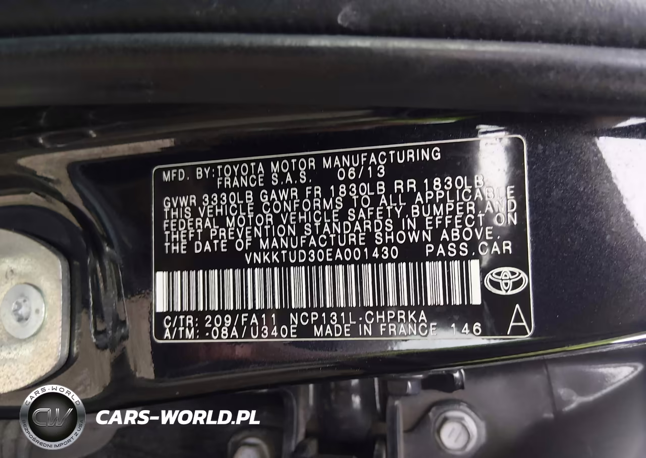 2014 Toyota Yaris Le (Tmmf Plant) VIN:VNKKTUD30EA001430 - 9