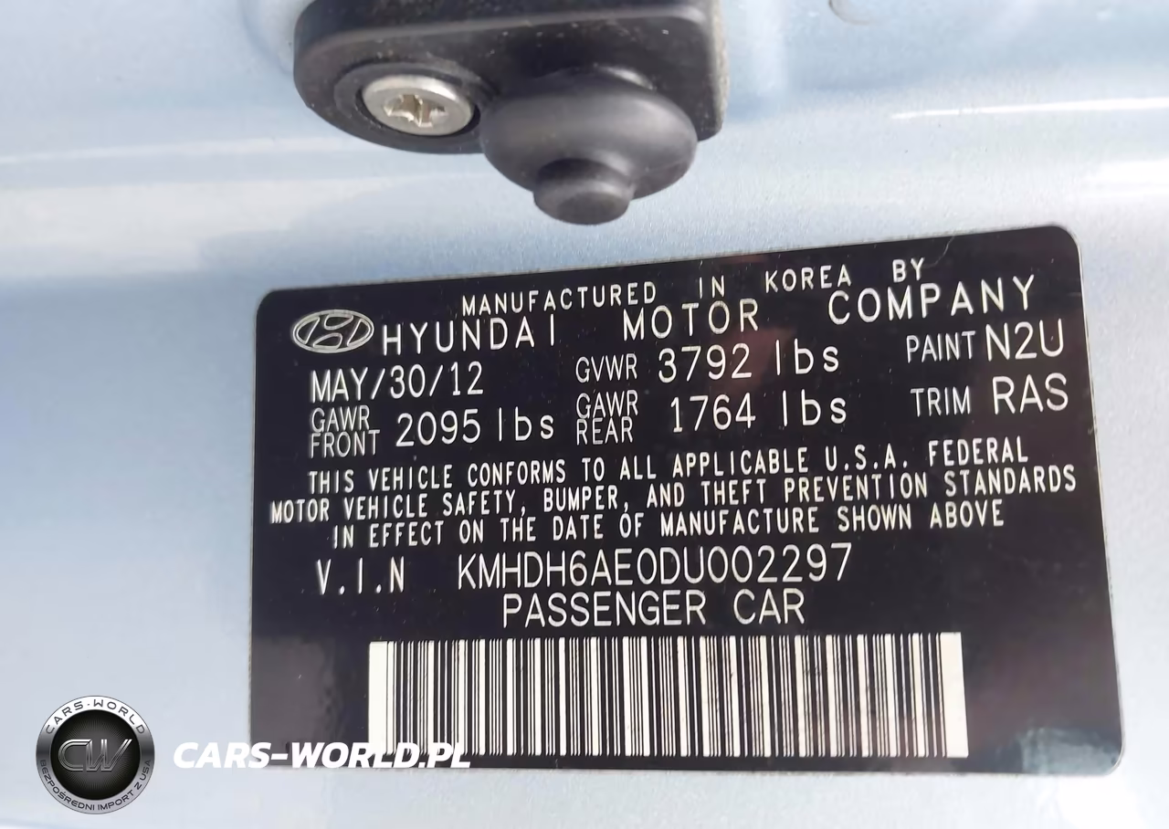 2013 Hyundai Elantra Gs VIN:KMHDH6AE0DU002297 - 9