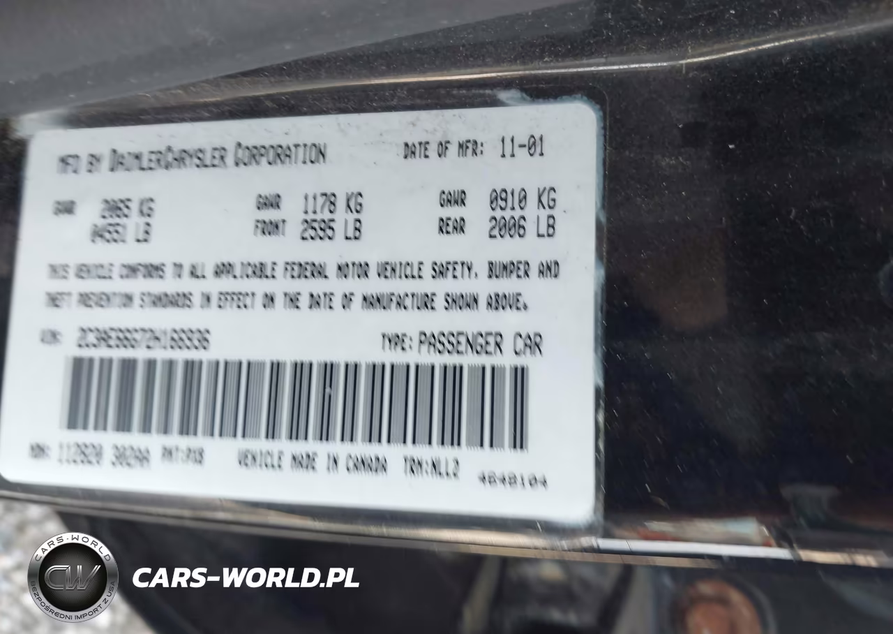 2002 Chrysler 300M VIN:2C3AE66G72H166936 - 9