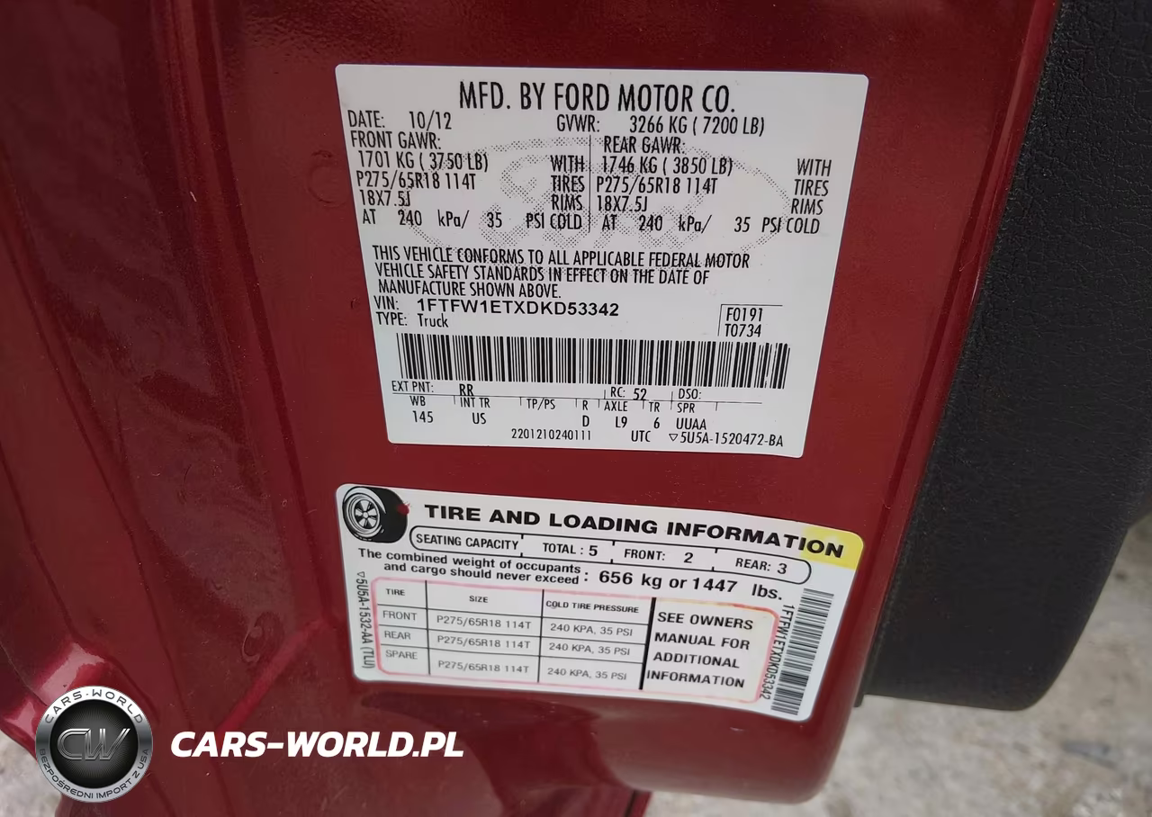 2013 Ford F-150 Xlt VIN:1FTFW1ETXDKD53342 - 9