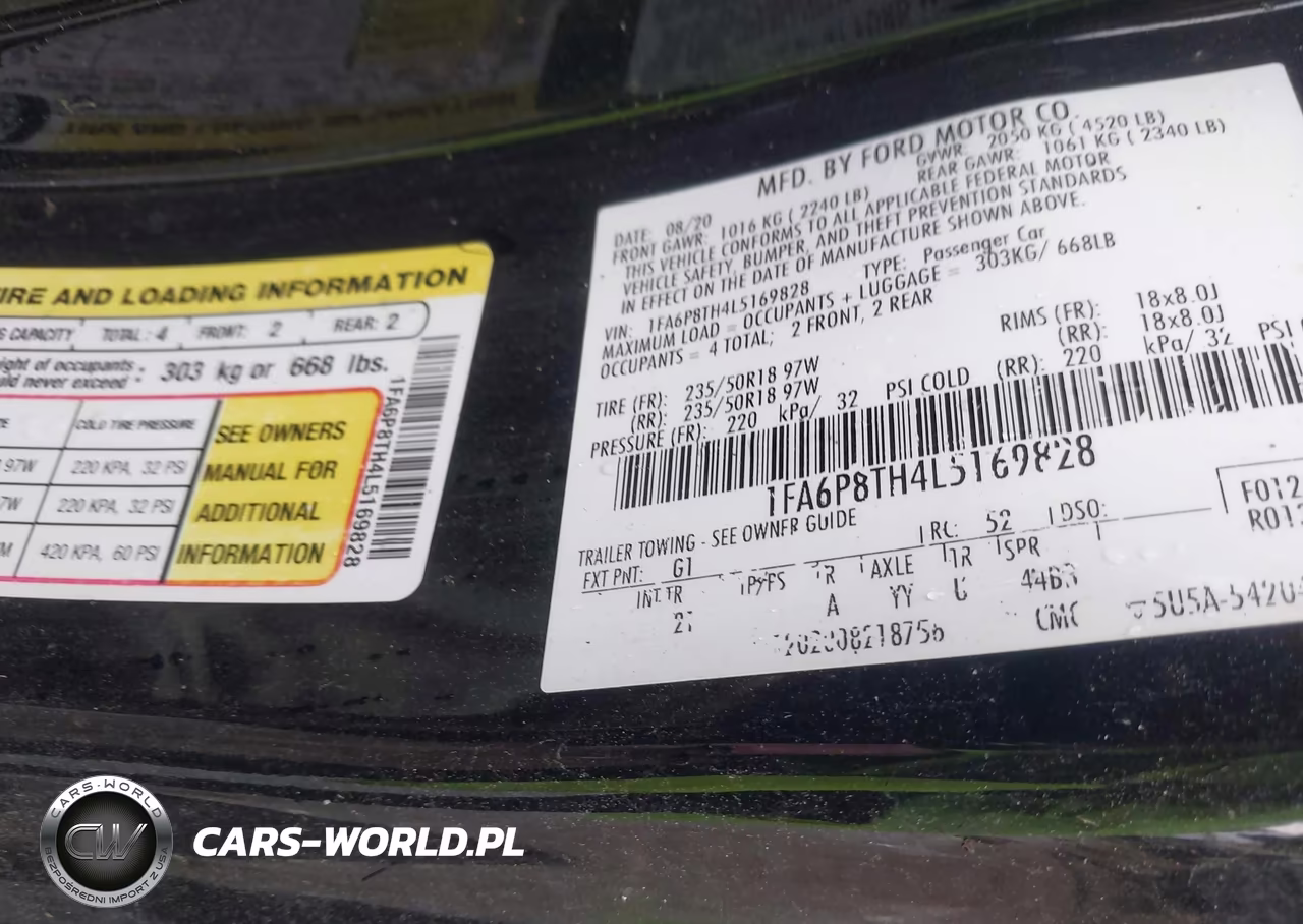 2020 Ford Mustang Ecoboost Fastback VIN:1FA6P8TH4L5169828 - 9