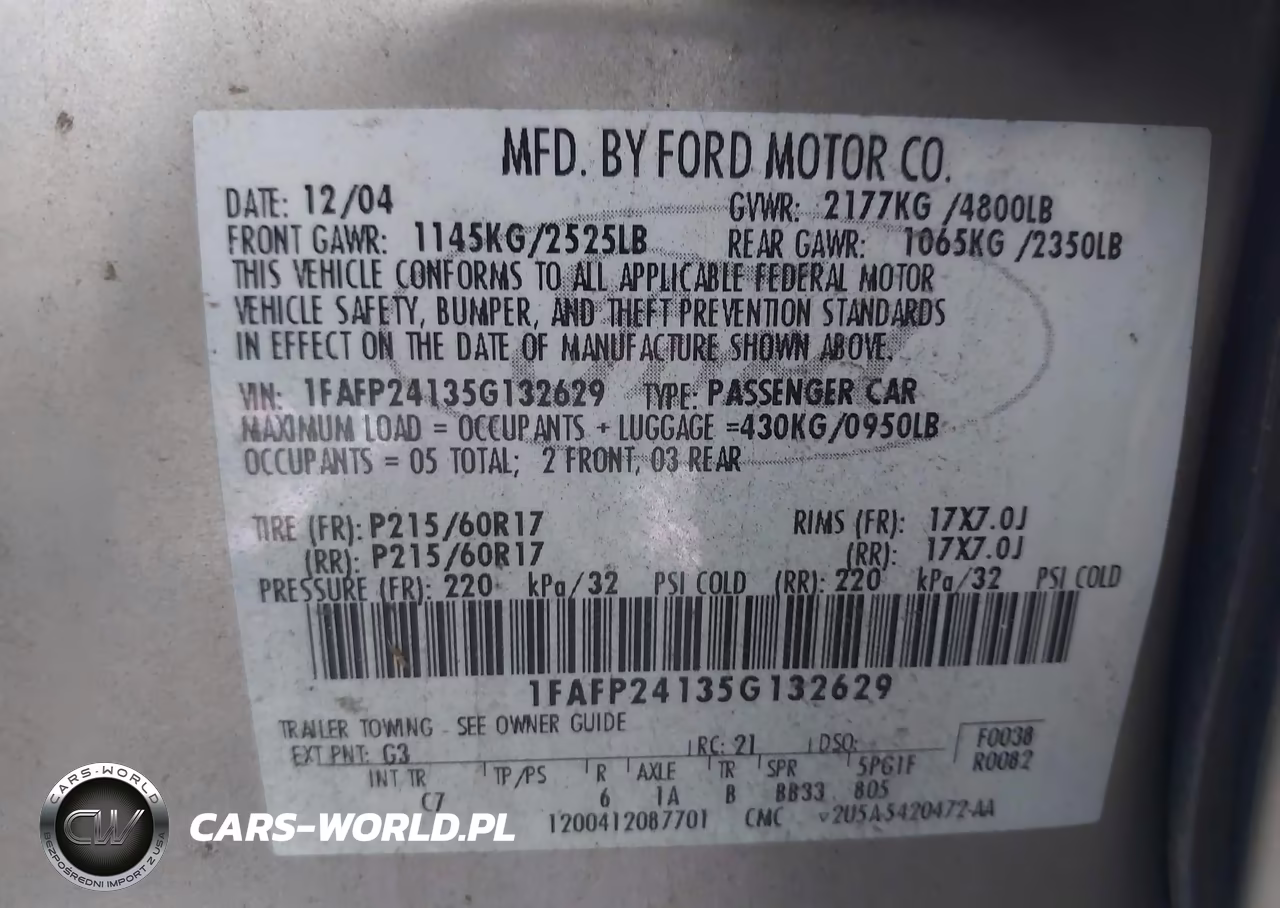 2005 Ford Five Hundred Sel VIN:1FAFP24135G132629 - 9