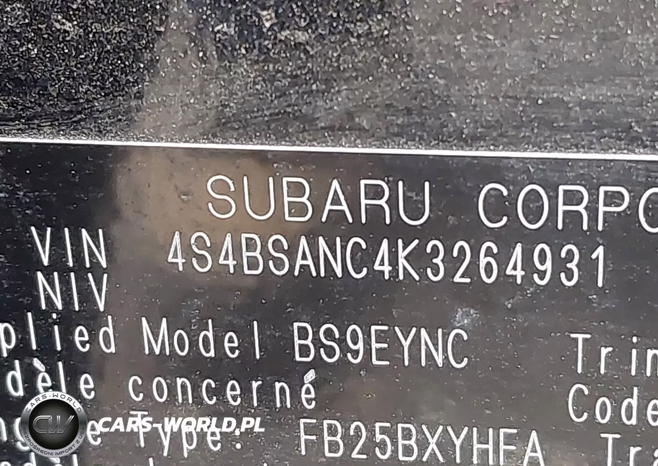 2019 Subaru Outback 2.5I Limited VIN:4S4BSANC4K3264931 - 9