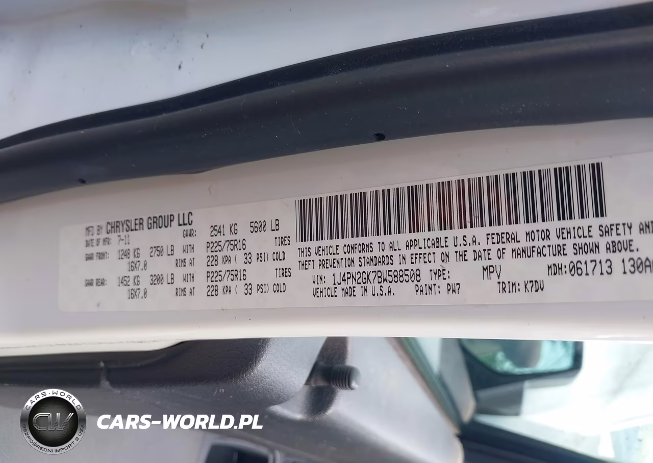 2011 Jeep Liberty Sport VIN:1J4PN2GK7BW588508 - 9