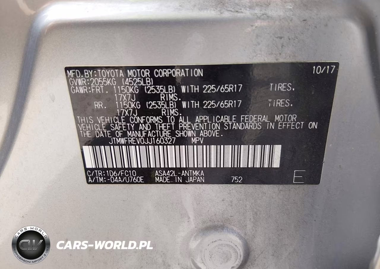 2018 Toyota Rav4 Xle VIN:JTMWFREV0JJ160327 - 9