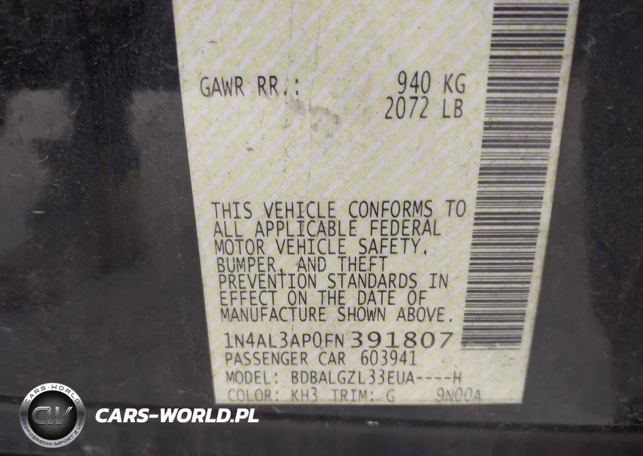 2015 Nissan Altima 2.5 S VIN:1N4AL3AP0FN391807 - 9