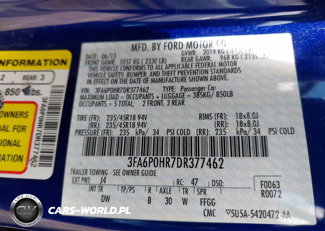 2013 Ford Fusion Se VIN:3FA6P0HR7DR377462 - 9