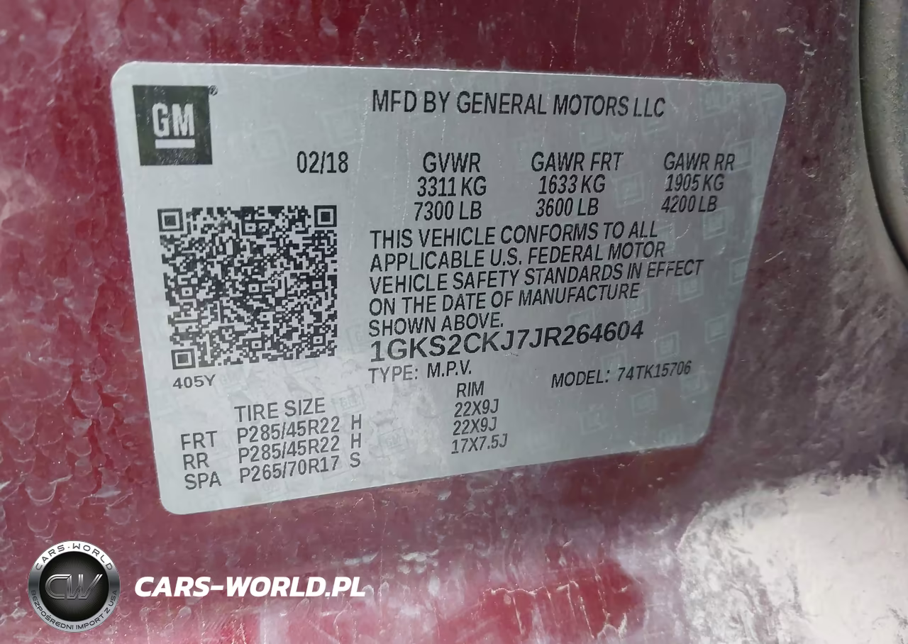 2018 GMC Yukon Denali VIN:1GKS2CKJ7JR264604 - 9