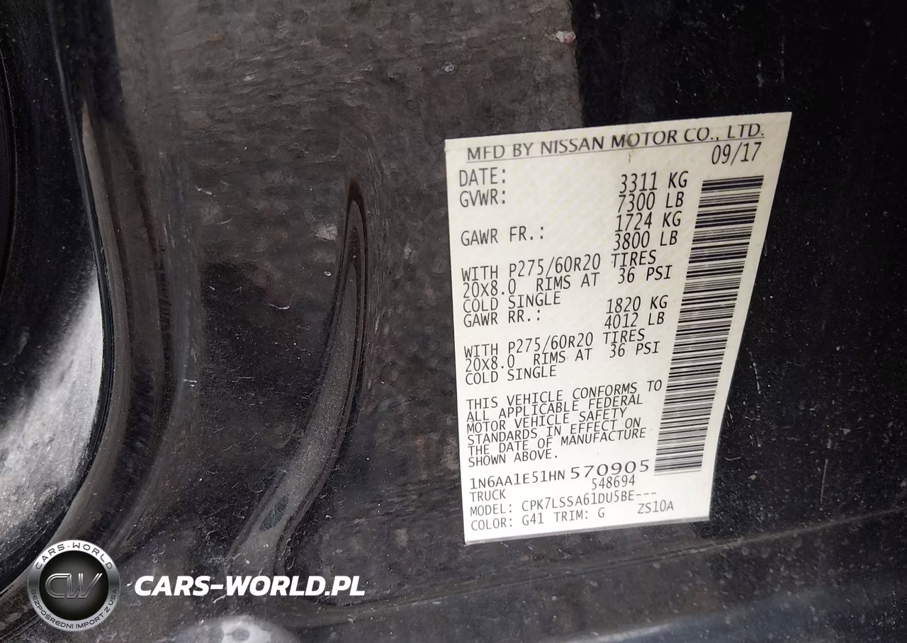 2017 Nissan Titan Sv VIN:1N6AA1E51HN570905 - 9