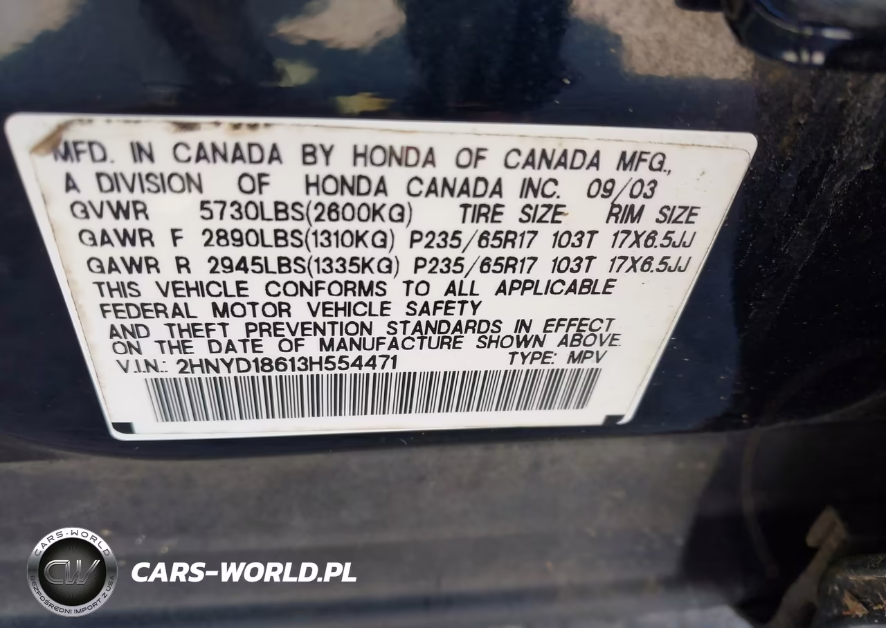 2003 Acura Mdx VIN:2HNYD18613H554471 - 9