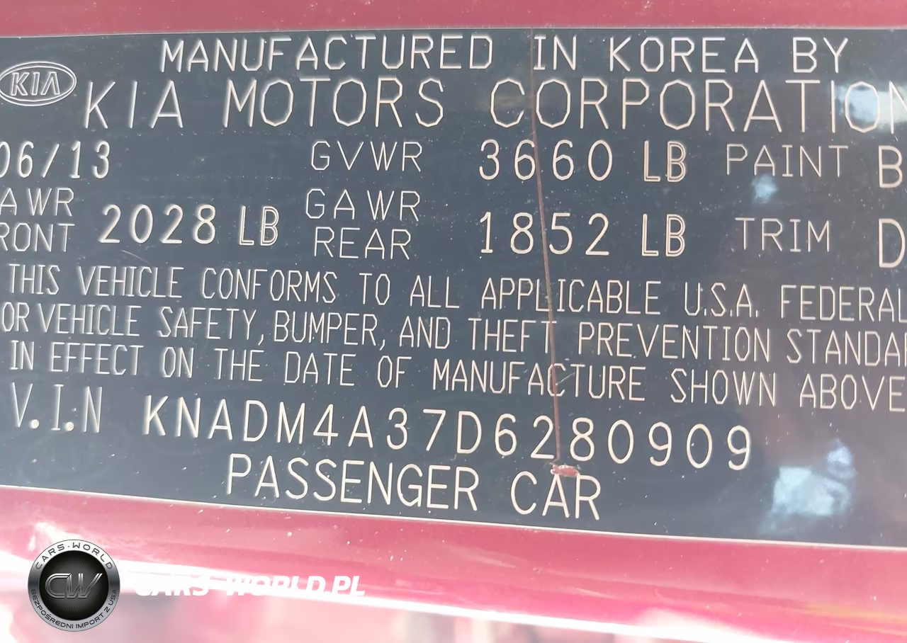 2013 Kia Rio Lx VIN:KNADM4A37D6280909 - 9