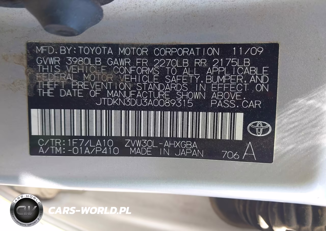 2010 Toyota Prius Iv VIN:JTDKN3DU3A0089315 - 9
